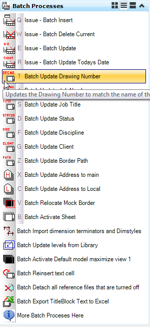 batch update drawing number task