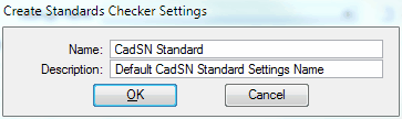 CAD Standards Checker Settings Name