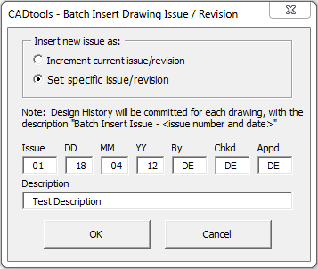 Batch insert issue Dialog