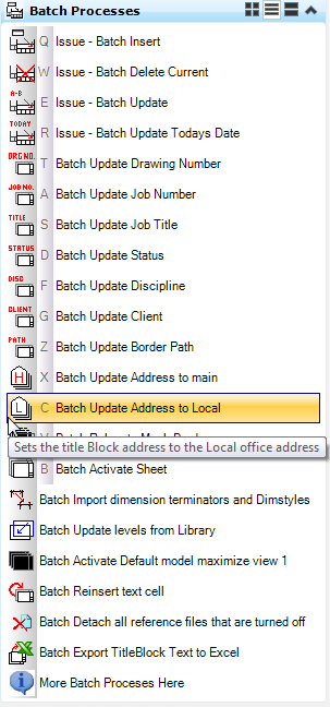 Batch Update address to local Task