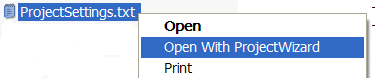 ProjectWiz_RigthClick